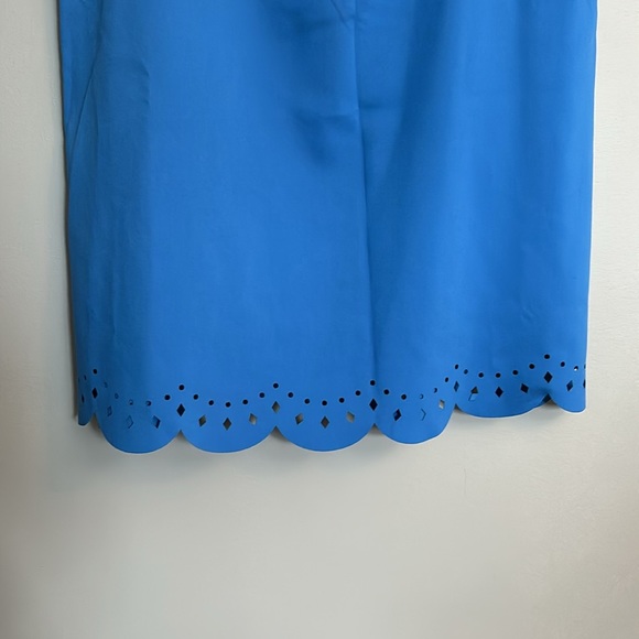 LOFT Royal Blue Scalloped Sleeveless Dress - Picture 3 of 4